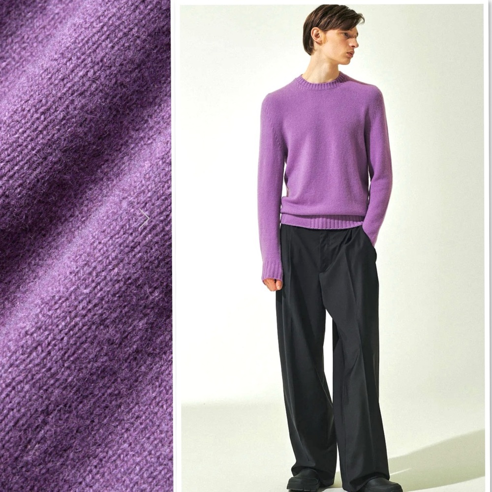 W & CO Laundry Collection Made Is Italy Cashmere Blend Crewneck Jumper Sweater S